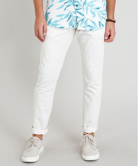 Calca-Slim-Masculina-com-Bolsos-e-Cordao-de-Amarracao-Bege-Claro-9308395-Bege_Claro_1