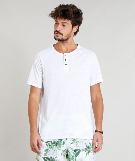 Camiseta-Masculina-Botone-com-Linho-Manga-Curta-Raglan-Gola-Careca-Branca-9249171-Branco_1