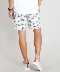 Bermuda-de-Sarja-Masculina-Estampada-de-Coqueiros-com-Cordao-Off-White-9284618-Off_White_2