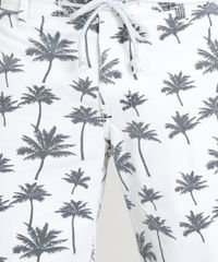 Bermuda-de-Sarja-Masculina-Estampada-de-Coqueiros-com-Cordao-Off-White-9284618-Off_White_4