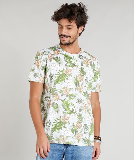 Camiseta-Masculina-Estampada-Tropical-Manga-Curta-Gola-Careca-Cinza-Mescla-9295131-Cinza_Mescla_1