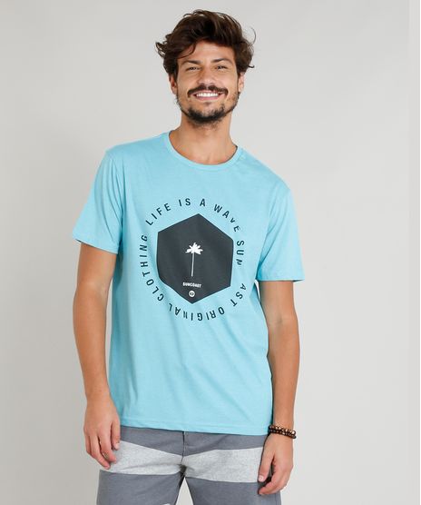 Camiseta-Masculina--Life-is-a-Wave--Manga-Curta-Gola-Careca-Azul-Claro-9306218-Azul_Claro_1