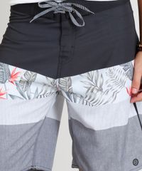 Bermuda-Surf-Masculina-com-Estampa-de-Folhagem-Preta-9308691-Preto_4