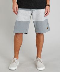 Bermuda-Masculina-Listrada-em-Moletom-Cinza-Mescla-Claro-9304145-Cinza_Mescla_Claro_1