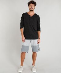 Bermuda-Masculina-Listrada-em-Moletom-Cinza-Mescla-Claro-9304145-Cinza_Mescla_Claro_3