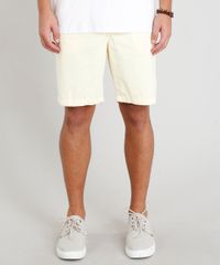 Bermuda-de-Sarja-Masculina-com-Cordao-Amarela-9284612-Amarelo_1