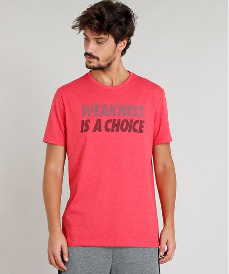 Camiseta-Masculina-Esportiva-Ace--Weakness-is-a-Choice--Manga-Curta-Gola-Careca-Vermelha-9303962-Vermelho_1