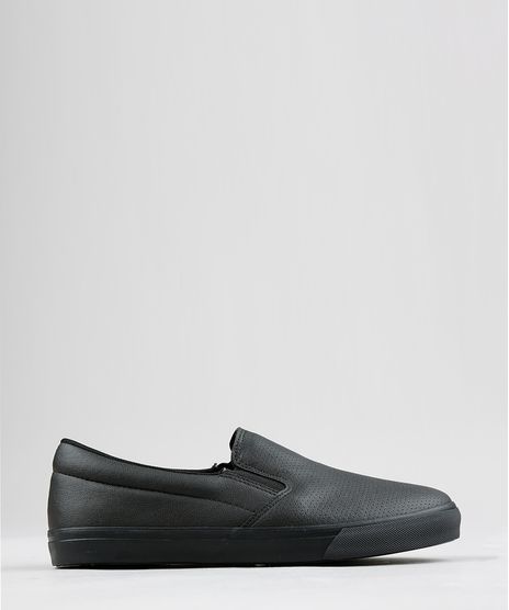 Tenis-Slip-On-Masculino-com-Micro-Furo-Preto-9359725-Preto_1
