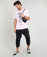 Camiseta-Masculina-com-Estampa-de-Dragao-Manga-Curta-Gola-Careca-Rosa-Claro-9349991-Rosa_Claro_3