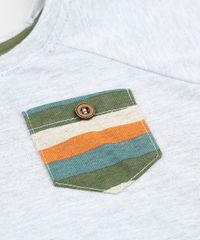 Camiseta-Infantil-Agua-de-Coco-Tal-Pai-Tal-Filho-com-Bolso-Listrado-Manga-Curta-Gola-Careca-Cinza-Mescla-9343833-Cinza_Mescla_4