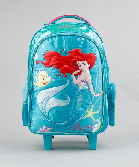 Mochila-Escolar-Infantil-com-Rodinhas-A-Pequena-Sereia-Verde-Agua-9235400-Verde_Agua_1