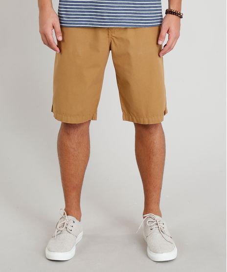 Bermuda-Masculina-Reta-com-Cinto-de-Lona-Caramelo-9314517-Caramelo_1