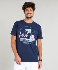 Camiseta-Masculina--Lost--Manga-Curta-Gola-Careca-Azul-Marinho-9349993-Azul_Marinho_1