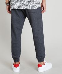 Calca-Masculina-em-Moletom-Jogger-com-Ziper-no-Bolso-Cinza-Mescla-Escuro-9370641-Cinza_Mescla_Escuro_2