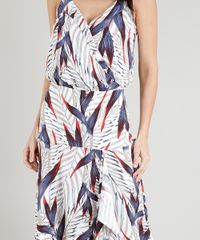 Vestido-Feminino-Midi-Estampado-de-Folhagem-com-Fenda-Alcas-Finas-Decote-V--Branco-9277513-Branco_4