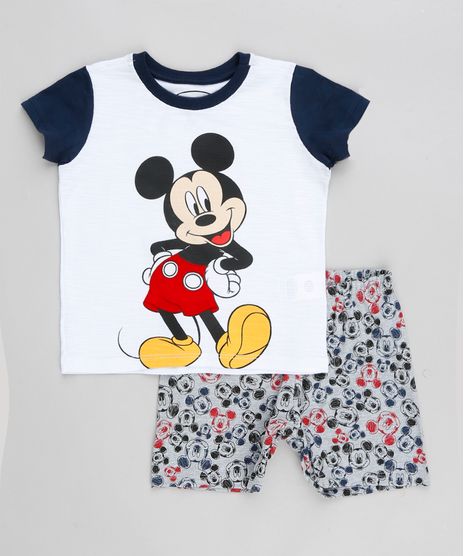 Pijama-Infantil-Mickey-Raglan-com-Estampa-Manga-Curta-Branco-9341161-Branco_1
