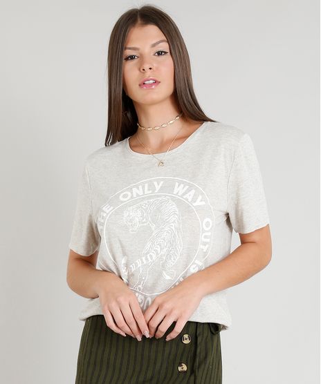 Blusa-Feminina-Mescla-com-Estampa-de-Tigre-Manga-Curta-Decote-Redondo-Bege-Claro-9377988-Bege_Claro_1