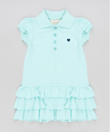 Vestido-Polo-Infantil-com-Babados-em-Piquet-Manga-Curta-Verde-Claro-9259829-Verde_Claro_1