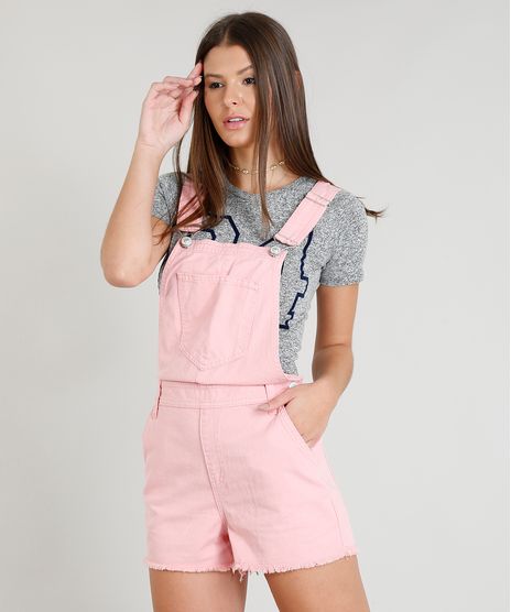Jardineira-Feminina-com-Barra-Desfiada-Rose-9346374-Rose_1