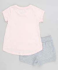 Conjunto-Infantil-Marie-de-Blusa-Manga-Curta-Rose---Short-em-Moletom-Cinza-Mescla-9370445-Cinza_Mescla_2