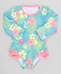 Maio-Body-Infantil-Estampado-Floral-com-Babado-Manga-Longa-Protecao-UV50--Azul-9302501-Azul_1