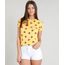 Blusa-Feminina-Estampada-Cachorros-Manga-Curta-Decote-Redondo-Mostarda-9236433-Mostarda_1
