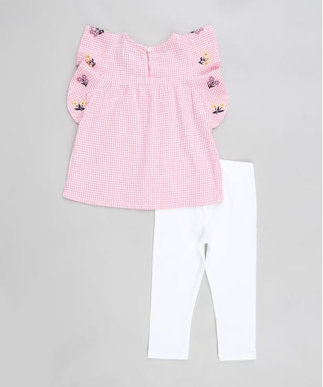 legging branca infantil
