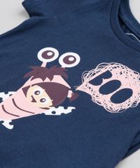 Conjunto-Infantil-Boo-Monstros-S-A-de-Blusa-Manga-Curta-Azul-Marinho---Short-em-Moletom-Rosa-9370444-Rosa_4