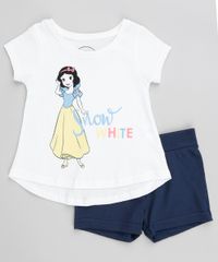 Conjunto-Infantil-Branca-de-Neve-de-Blusa-Manga-Curta-Branca---Short-em-Moletom-Azul-Marinho-9370442-Azul_Marinho_1
