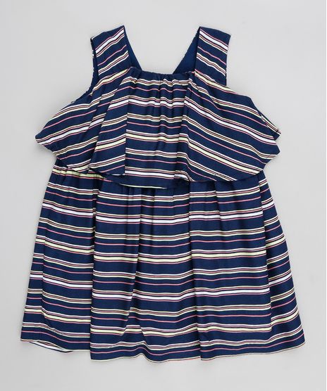 Vestido-Infantil-Listrado-com-Sobreposicao-Sem-Manga-Azul-Marinho-9174577-Azul_Marinho_1