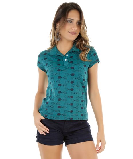 Polo-Estampada-de-Carneiros-Verde-Escuro-8333137-Verde_Escuro_1