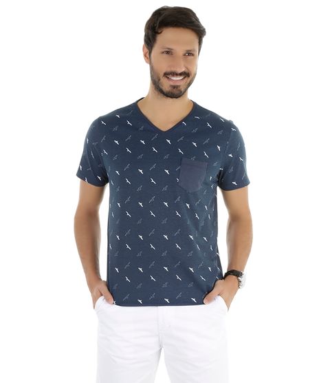 Camiseta-Estampada-de-Gaivotas-Azul-Marinho-8208003-Azul_Marinho_1