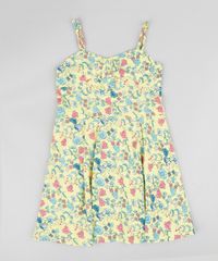 Vestido-Infantil-Estampado-Floral-com-No-Alca-Fina-Amarelo-9127259-Amarelo_1