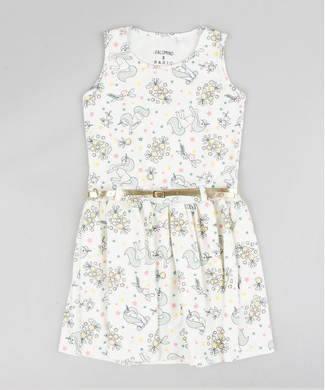 Vestido-Infantil-Estampado-de-Unicornios-com-Cinto--Off-White-9341710-Off_White_1