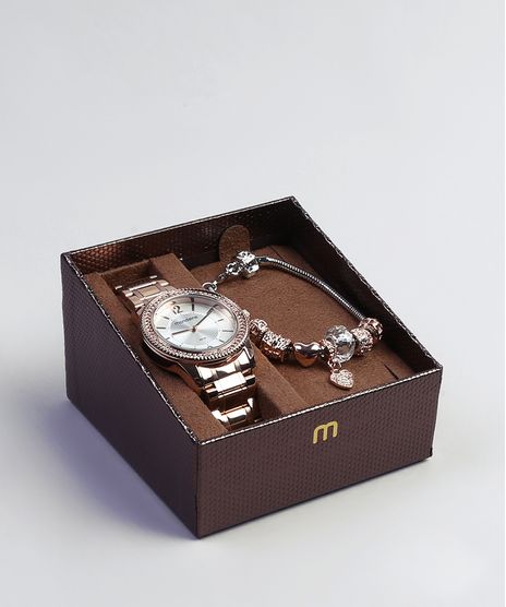 Kit-de-Relogio-Analogico-Mondaine-Feminino---Pulseira---53601LPMVRE3K-Rose-9401149-Rose_1