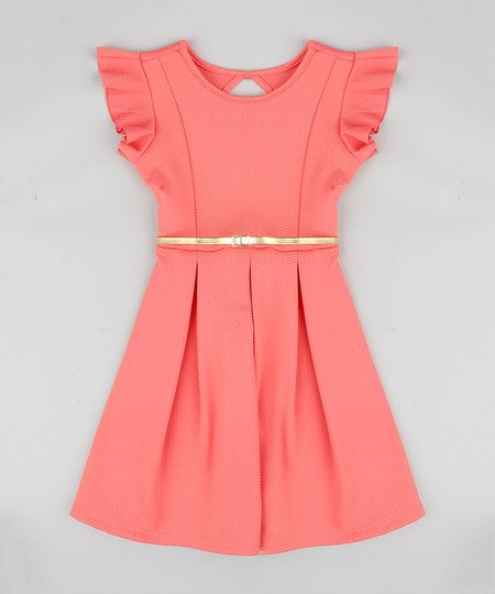 Vestido-Infantil-com-Babado-e-Cinto-Manga-curta-Coral-9337304-Coral_1 Vestido-Infantil-com-Babado-e-Cinto-Manga-curta-Coral-9337304-Coral_1