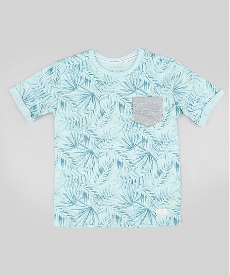 Camiseta-Infantil-Estampada-Tropical-com-Bolso-Manga-Curta-Gola-Careca-Verde-Agua-9328080-Verde_Agua_1
