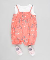 Conjunto-Infantil-de-Body-Sem-Manga-Off-White---Jardineira-Estampada-de-Unicornio-Coral-9121664-Coral_3