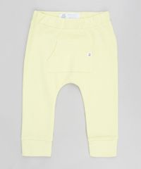 Calca-Infantil-Jogger-de-Malha-com-Bolso-Amarelo-Claro-9208954-Amarelo_Claro_1