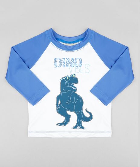 Camiseta-de-Praia-Raglan--Dino-Vibes--Manga-Longa-Gola-Careca-Protecao-UV50--Branca-9300128-Branco_1