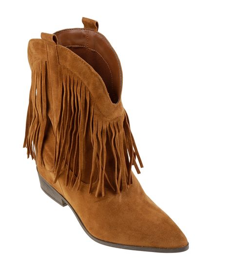 Bota-em-Suede-com-Franjas-Caramelo-8324430-Caramelo_1