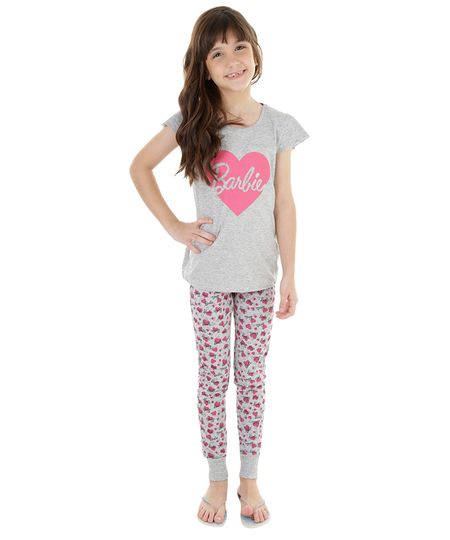 Pijama-Barbie-Cinza-Mescla-8304965-Cinza_Mescla_1 Pijama-Barbie-Cinza-Mescla-8304965-Cinza_Mescla_1