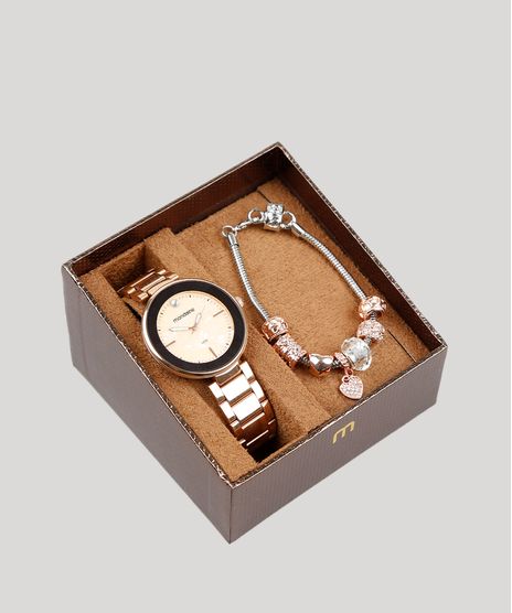 Kit-de-Relogio-Analogico-Mondaine-Feminino---Pulseira---53613LPMVRE3K-Rose-9252807-Rose_1