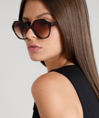 Oculos-de-Sol-Geometrico-Feminino-Oneself-Marrom-9430466-Marrom_2