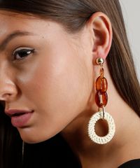 Brinco-Feminino-Longo-Corrente-com-Palha-Dourado-9273111-Dourado_2