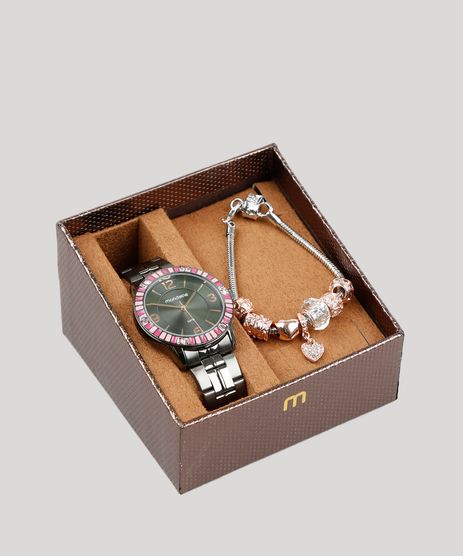 Kit-de-Relogio-Analogico-Mondaine-Feminino---Pulseira---53729LPMGSE3K-Grafite-9401225-Grafite_1