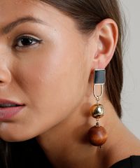 Brinco-Feminino-com-Bolas-Madeira-Dourado-9261865-Dourado_2