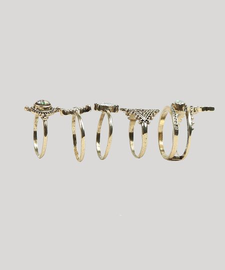 Kit-de-5-Aneis-Femininos-Dourado-9261937-Dourado_1