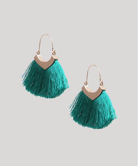 Brinco-Feminino-com-Tassel-Verde-9261675-Verde_1