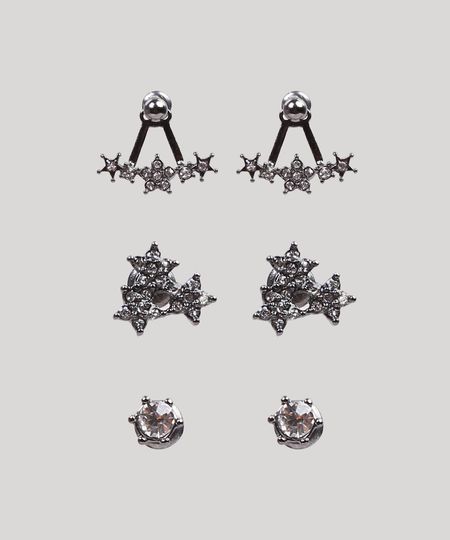 Kit-de-3-Brincos-Femininos-Estrelas-com-Strass-Grafite-9271027-Grafite_1 Kit-de-3-Brincos-Femininos-Estrelas-com-Strass-Grafite-9271027-Grafite_1